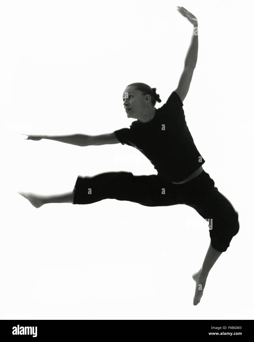 20-24 Jahre Erwachsene nur barfuß schwarz-weiß Körpersprache Katalog 2 Kulturleben Kultur tanzen horizontale drinnen Stockfoto
