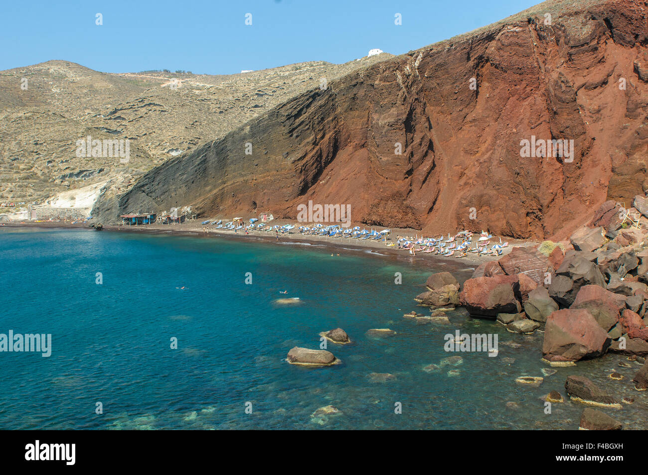Der Red Beach auf der Insel Santorini, Griechenland Stockfoto