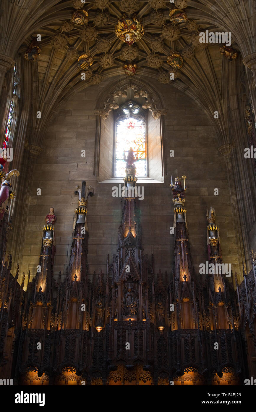 Die Distel Kapelle in der Kathedrale von St Giles, Edinburgh, Schottland. Stockfoto