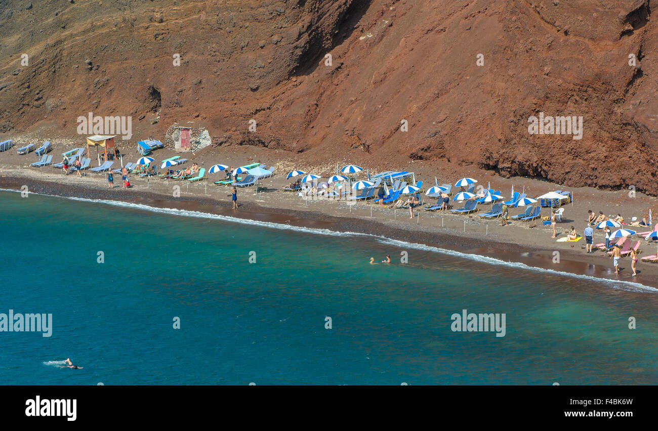 Der Red Beach auf der Insel Santorini, Griechenland Stockfoto
