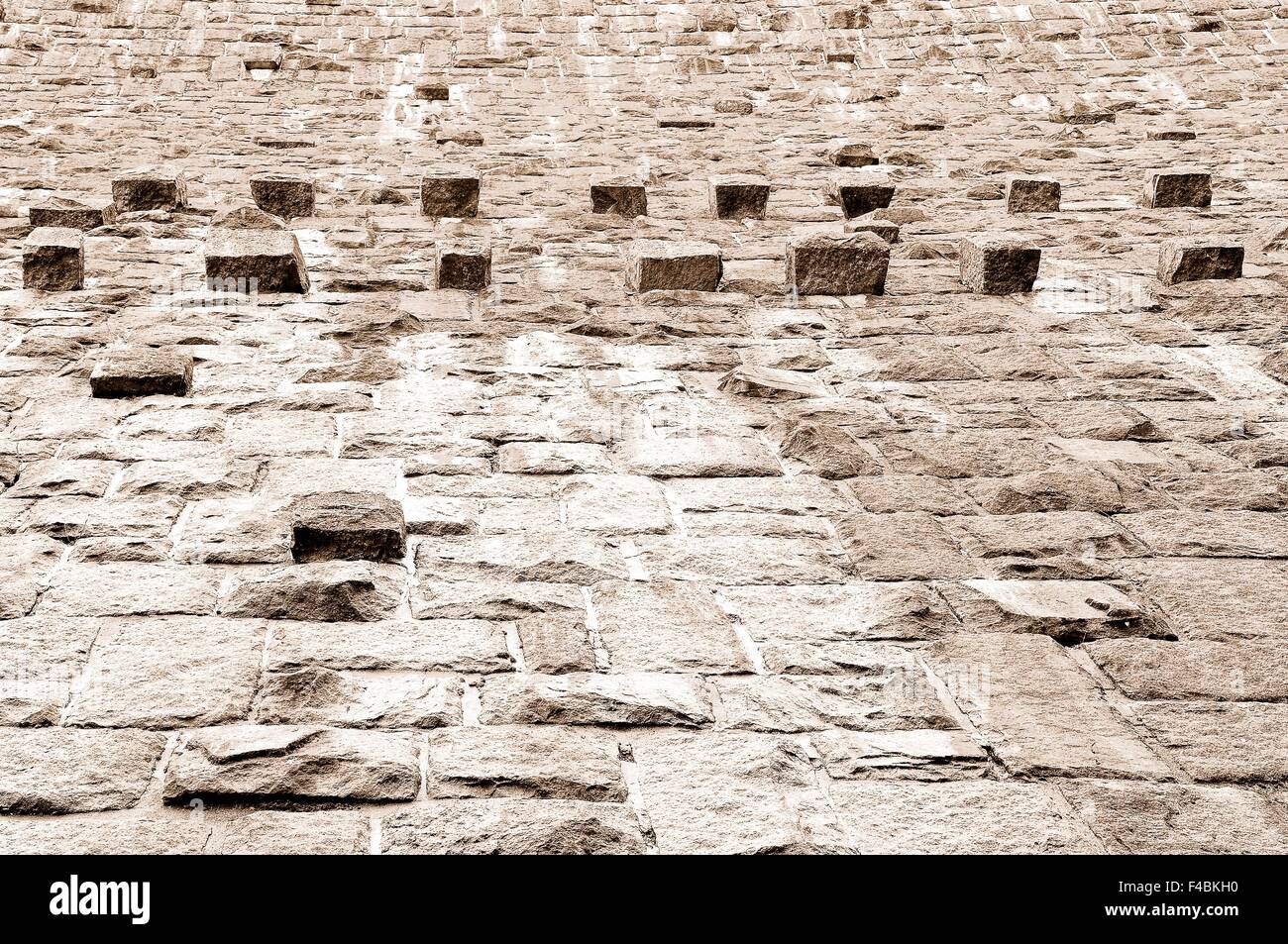 Steinmauer sepia Stockfoto