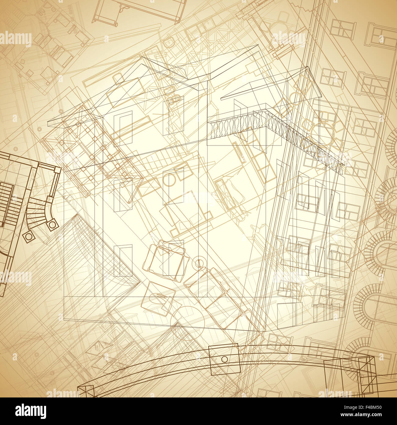 Abstrakte architektonischen Hintergrund Stockfoto