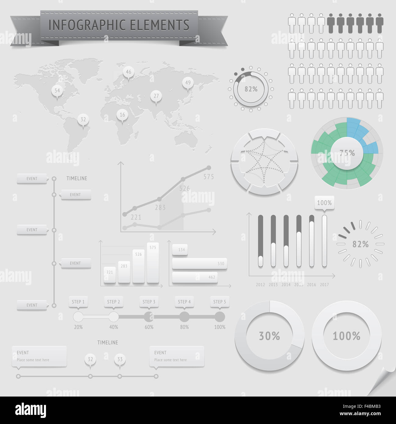 Infografik-Design-Elemente Stockfoto