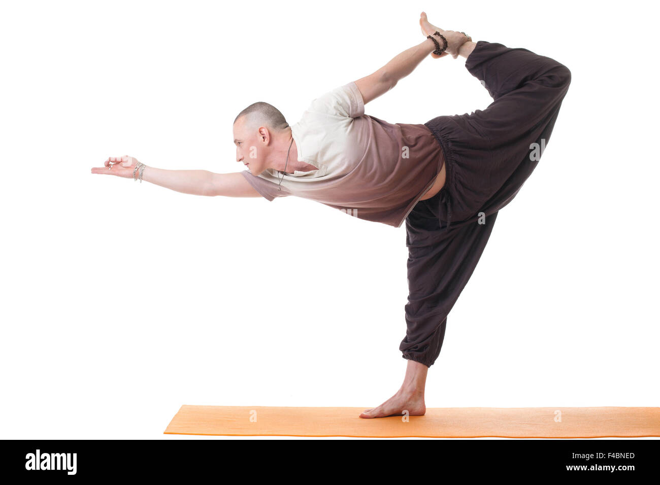 Bild des Menschen im Sport tragen Yoga zu praktizieren Stockfoto