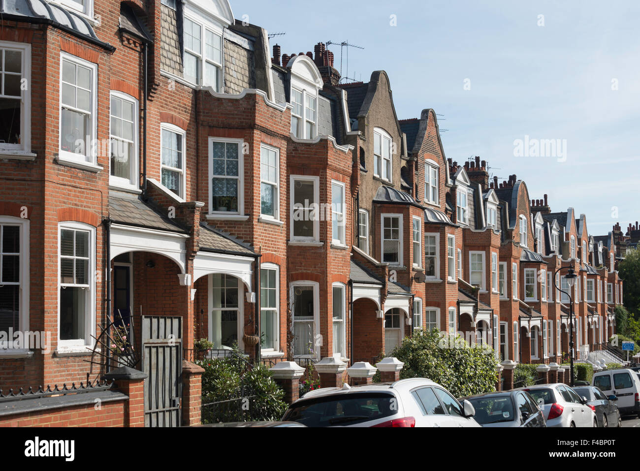 Reihenhäuser, Hang Gärten, Highgate, London Borough of Haringey, Greater London, England, Vereinigtes Königreich Stockfoto