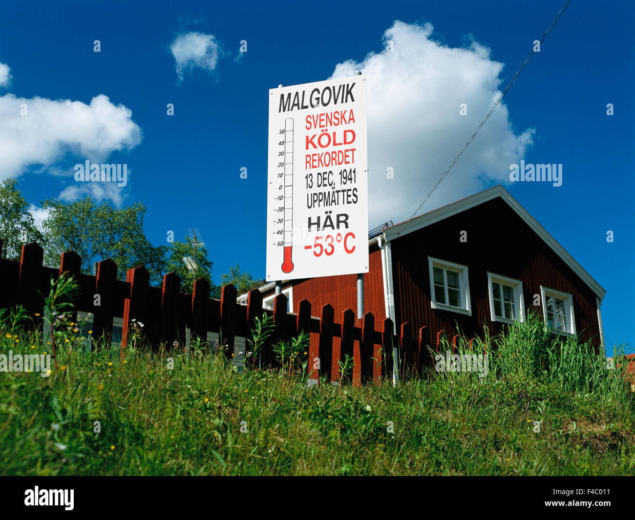 Melden Sie sich über Rekord Kälteeinbruch. Stockfoto