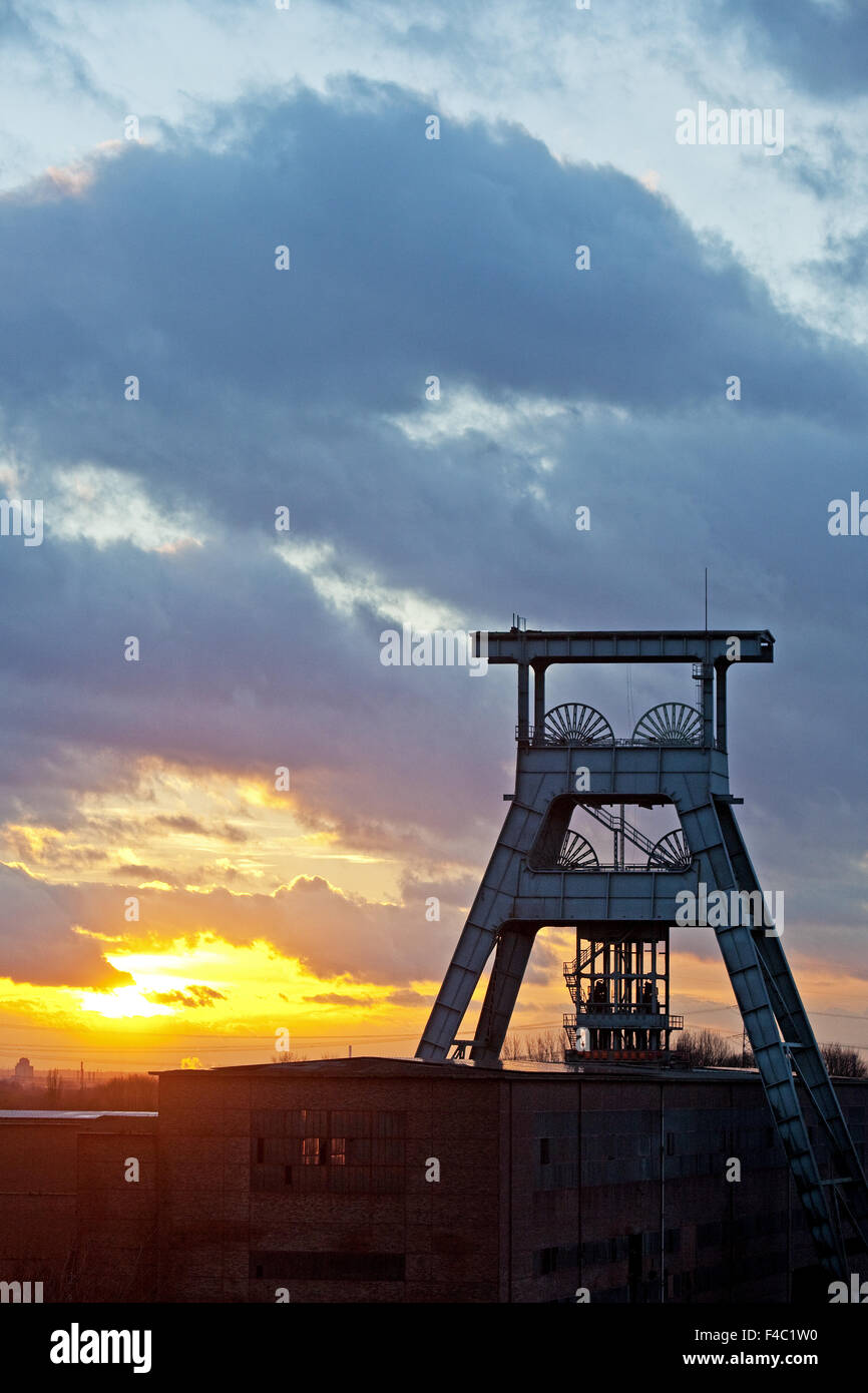 Fördergerüst Zeche Ewald, Herten, Deutschland Stockfoto