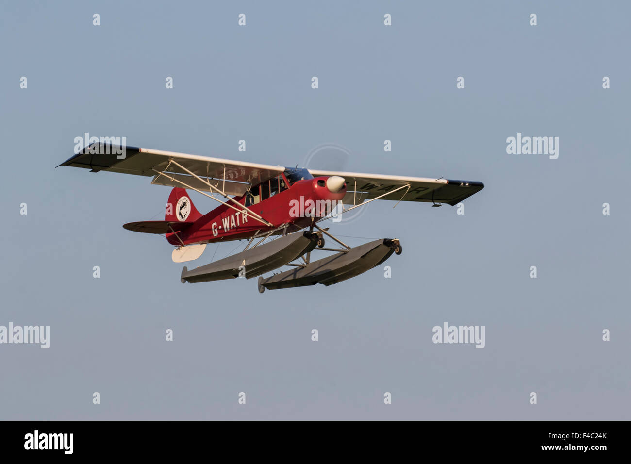 Christen Sie Husky a-1 G-WATR Amphibienflugzeuge Airfield Old Warden Stockfoto