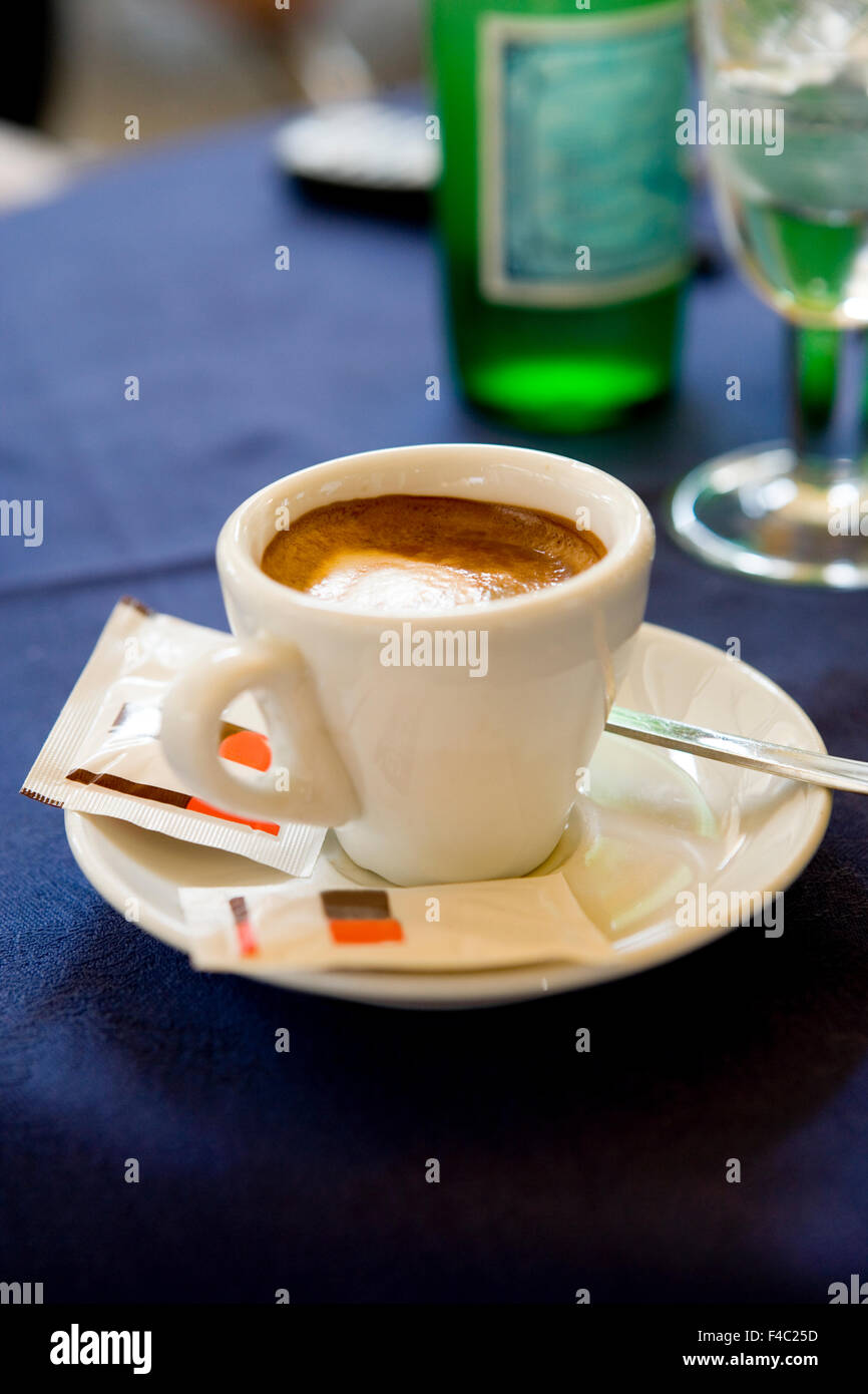 Eine Tasse Espresso, close-up. Stockfoto