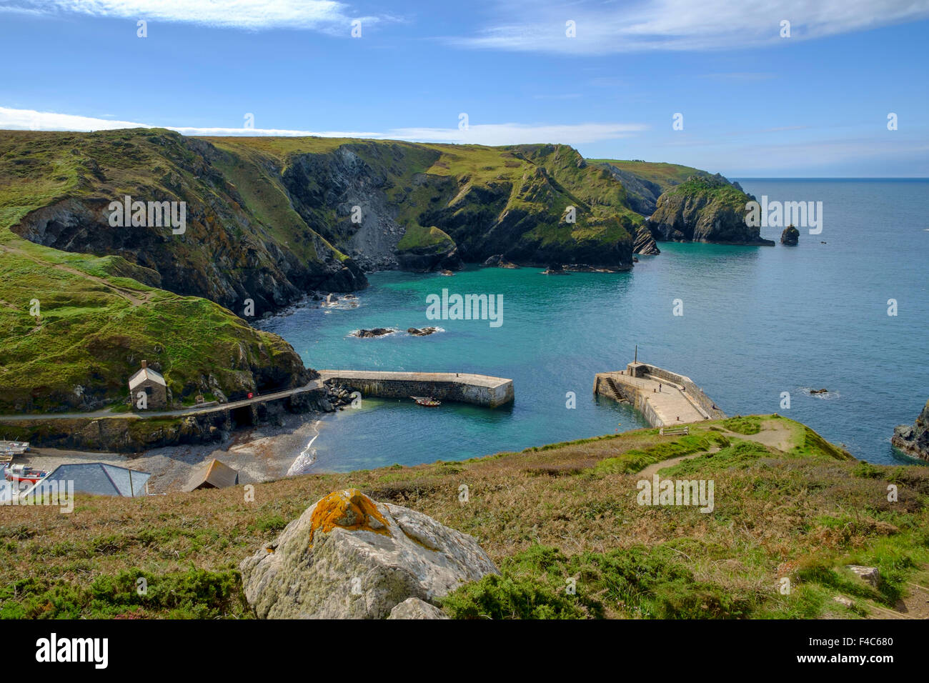 Mullion Cove, Halbinsel Lizard, Cornwall, England, UK Stockfoto