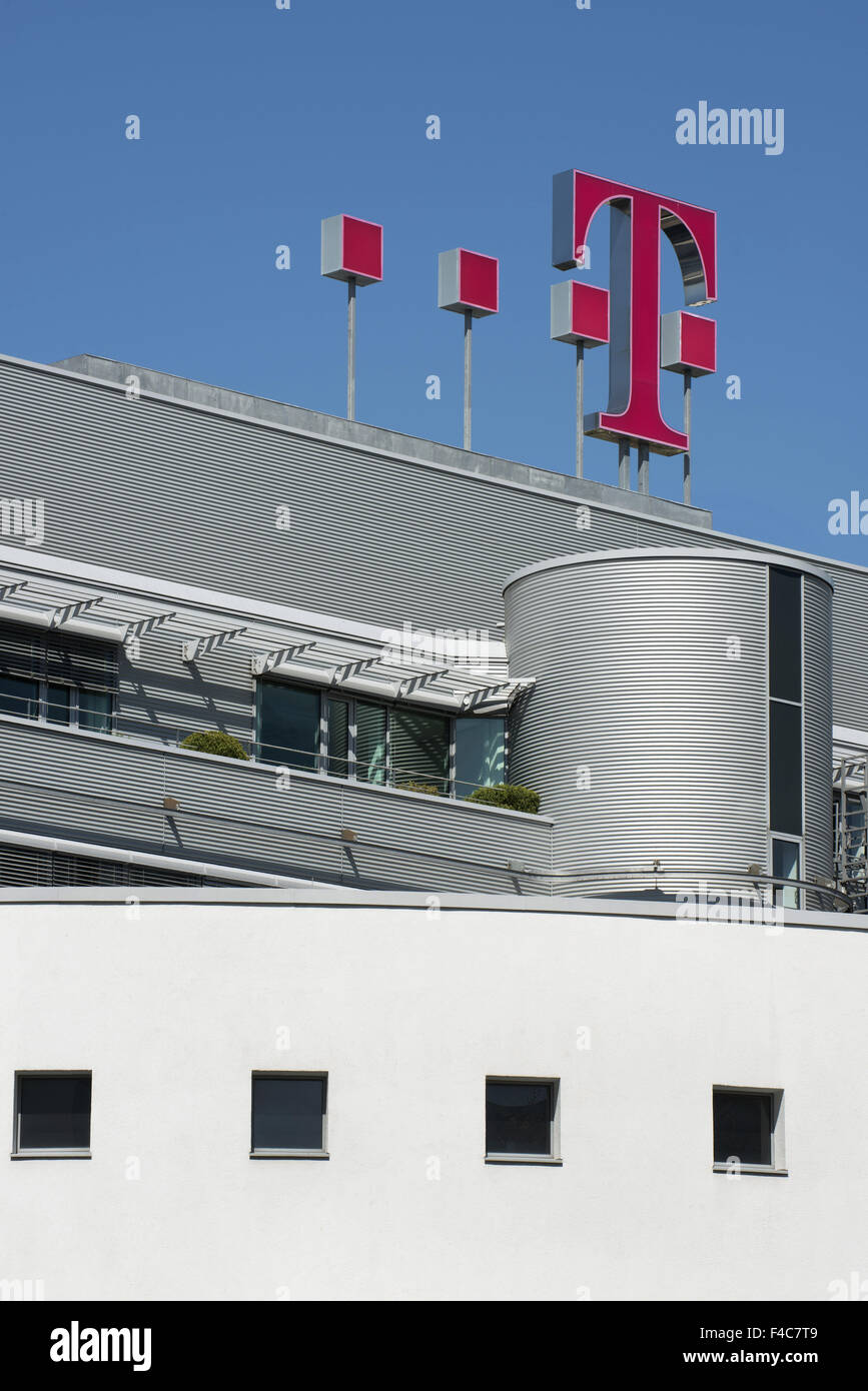 Deutsche Telekom-Logo am Firmensitz, Bonn, Nordrhein-Westfalen, Deutschland Stockfoto