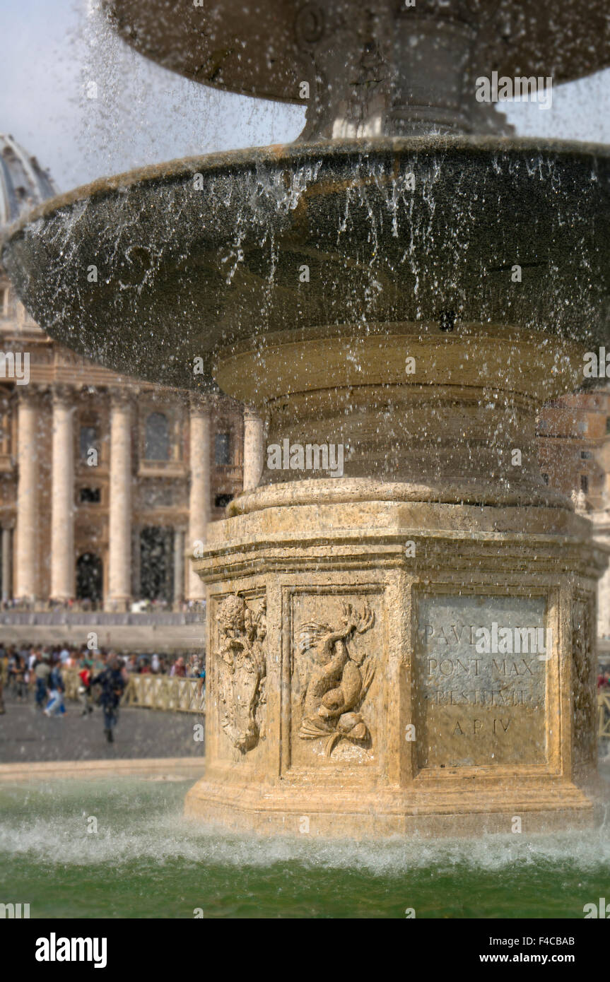 Maderno Brunnen außerhalb der Vatikan, Rom, Italien Stockfoto