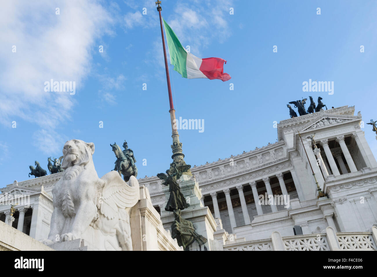 Vittoriano, Nationaldenkmal, Victor Emmanuel II am Piazza Piazza Venezia, Rom, Italien Stockfoto