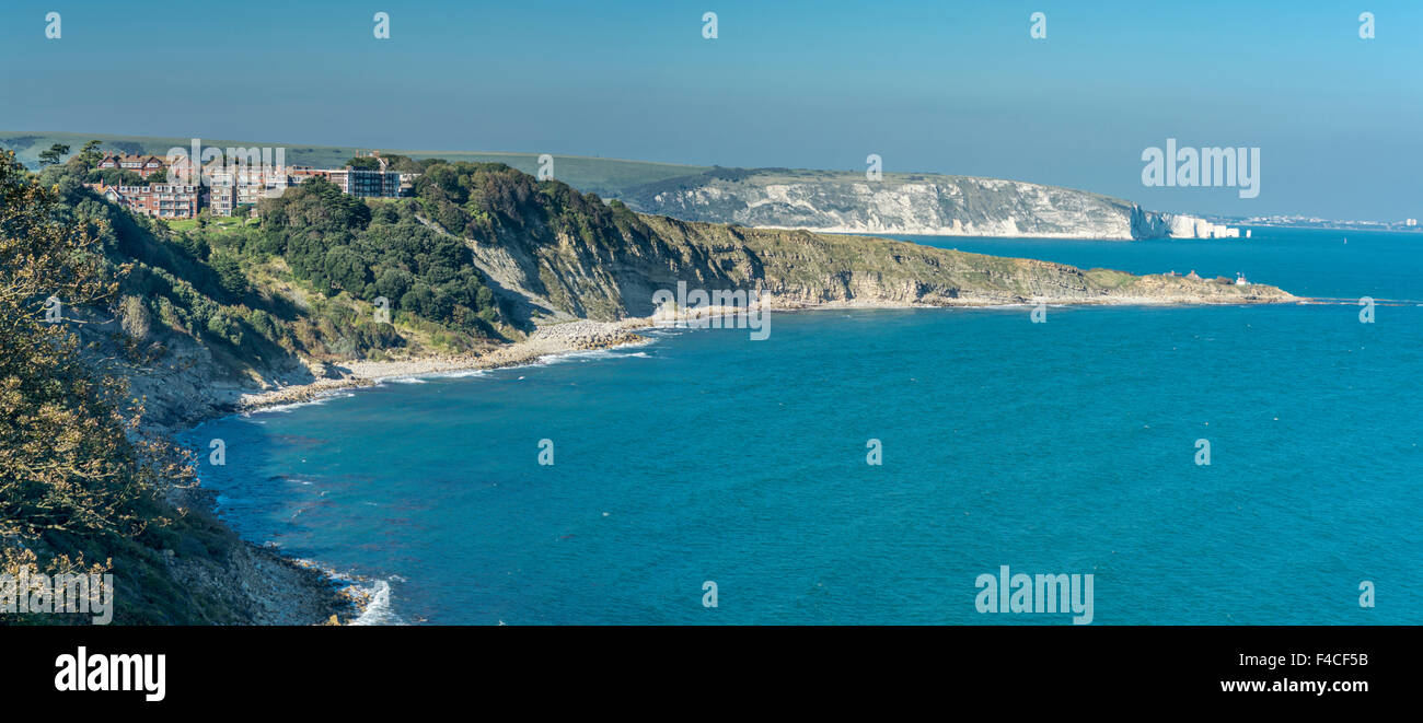 Ein Blick auf die Küste an der Durlston Head, Swanage, Dorset, Großbritannien. 2. Oktober 2015 übernommen. Stockfoto