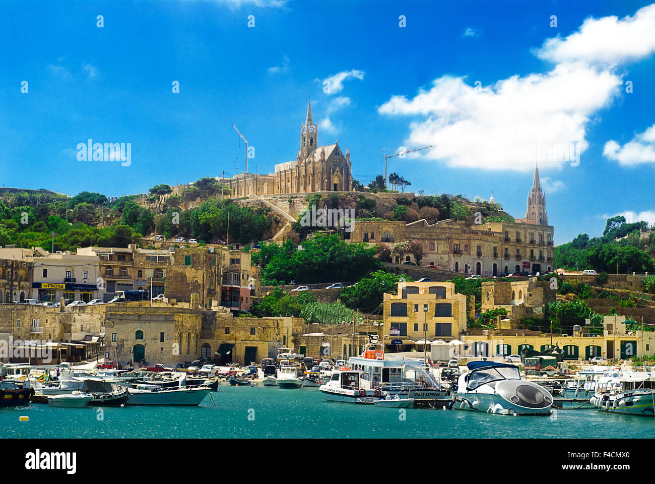 Ein Blick auf Gozo, einer der maltesischen Inseln. Stockfoto