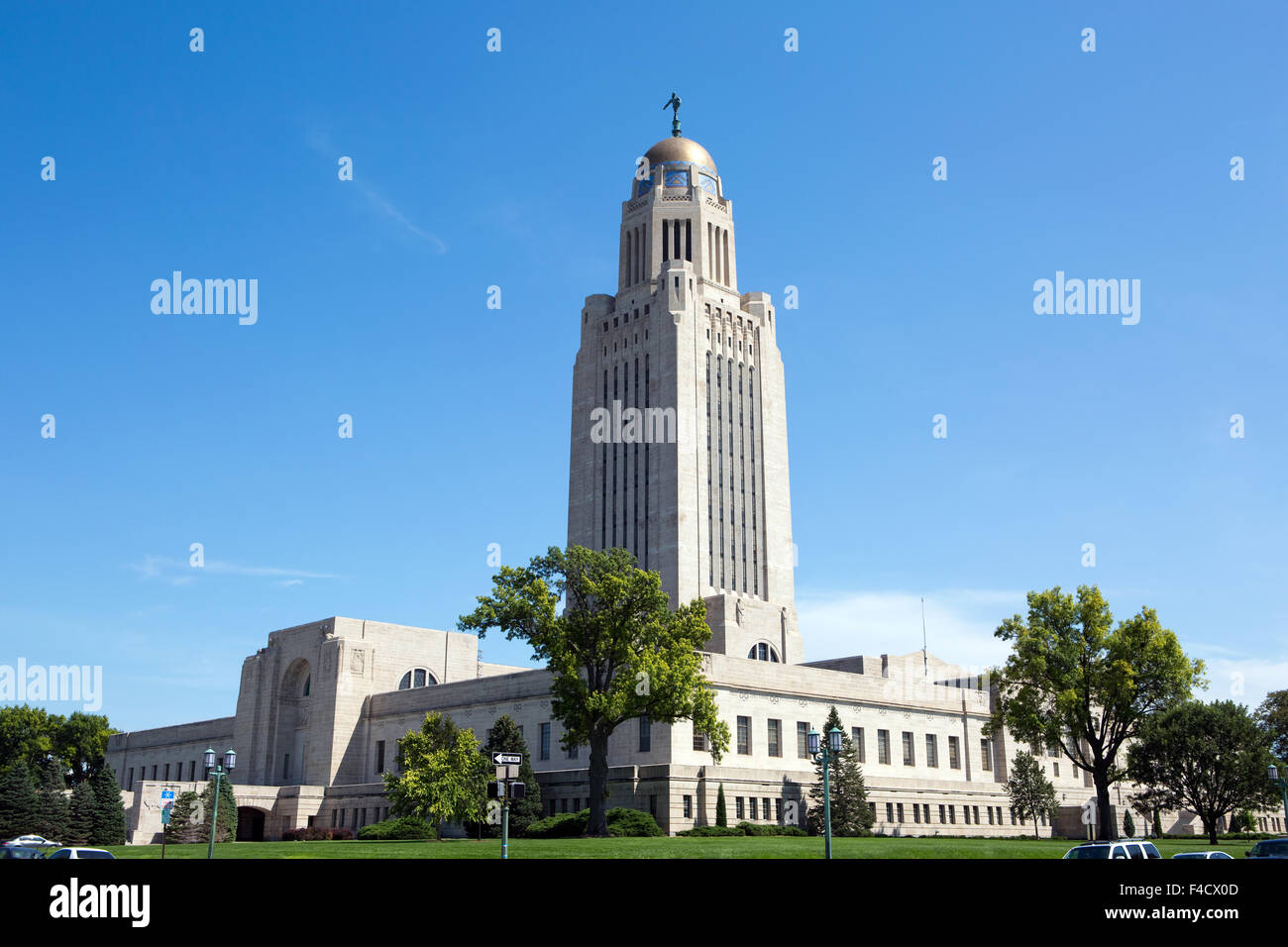 Nebraska State Capitol Gebäude befindet sich in Lincoln, Nebraska, USA. Stockfoto