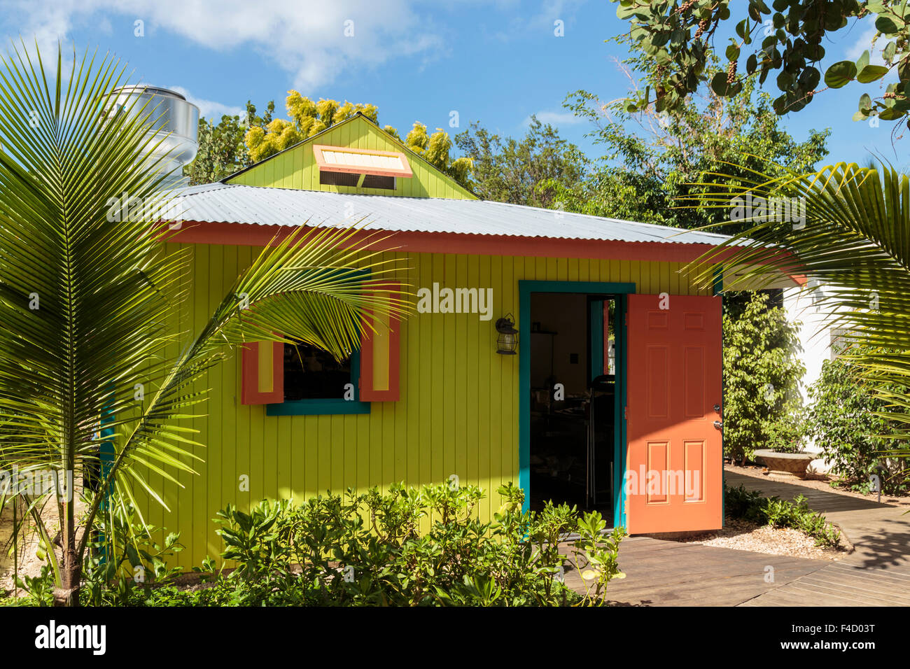 Karibik, Anguilla. Bunten Struktur. Stockfoto