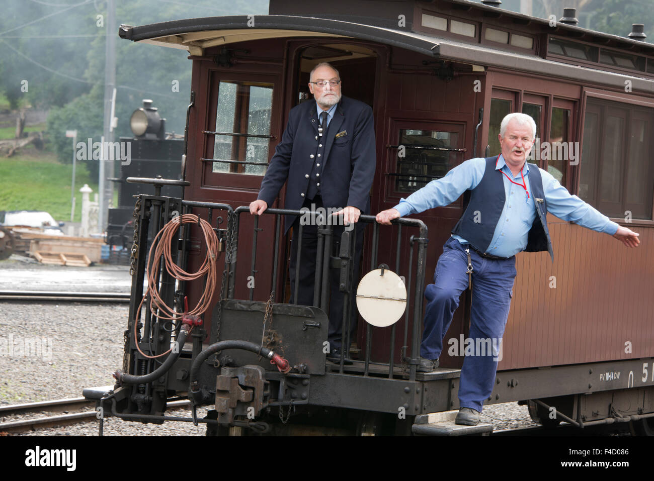 Australien, Dandenong Ranges. Puffing Billy, Vintage historische Dampfeisenbahn, etwa Anfang des 20. Jahrhunderts. Belgrave Station. (Großformatige Größen erhältlich) Stockfoto