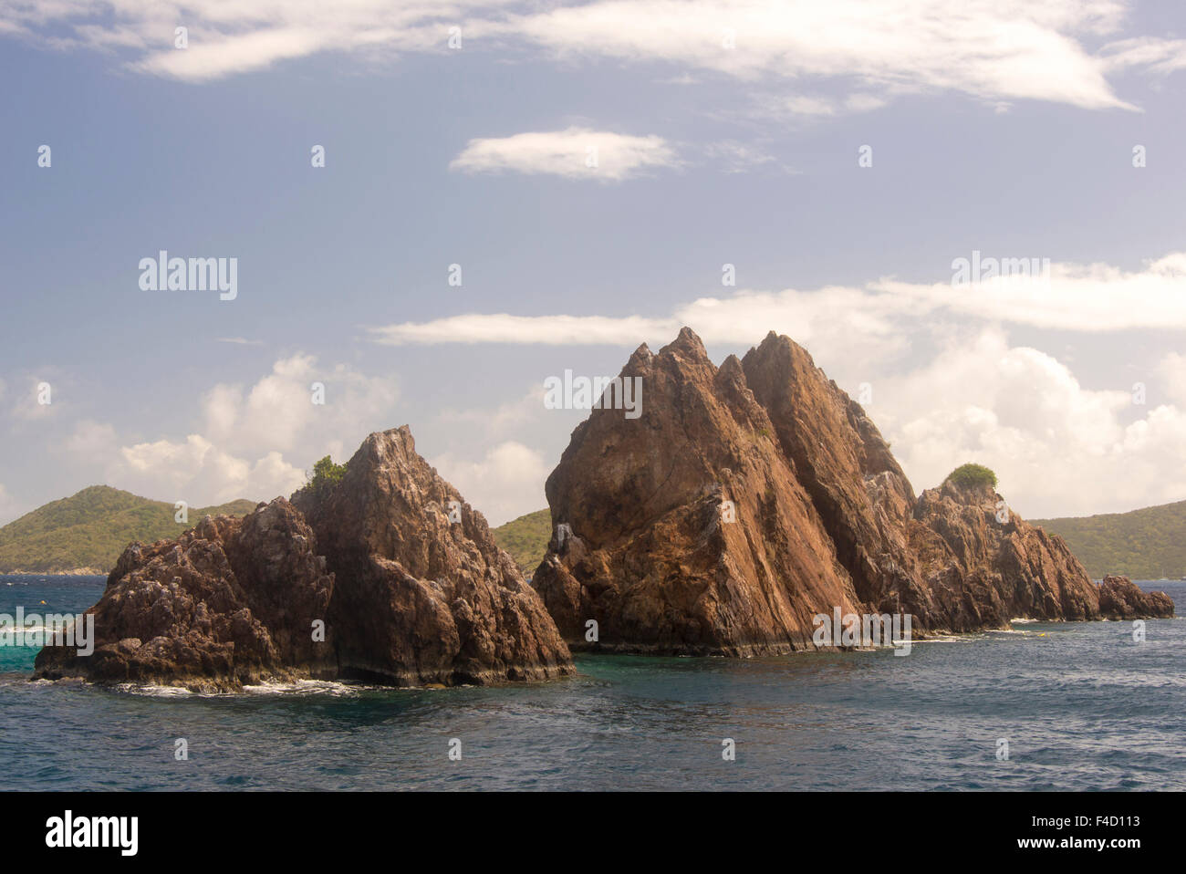 BVI, Norman Island, die Indianer, berühmte Schnorcheln Stätte Stockfoto