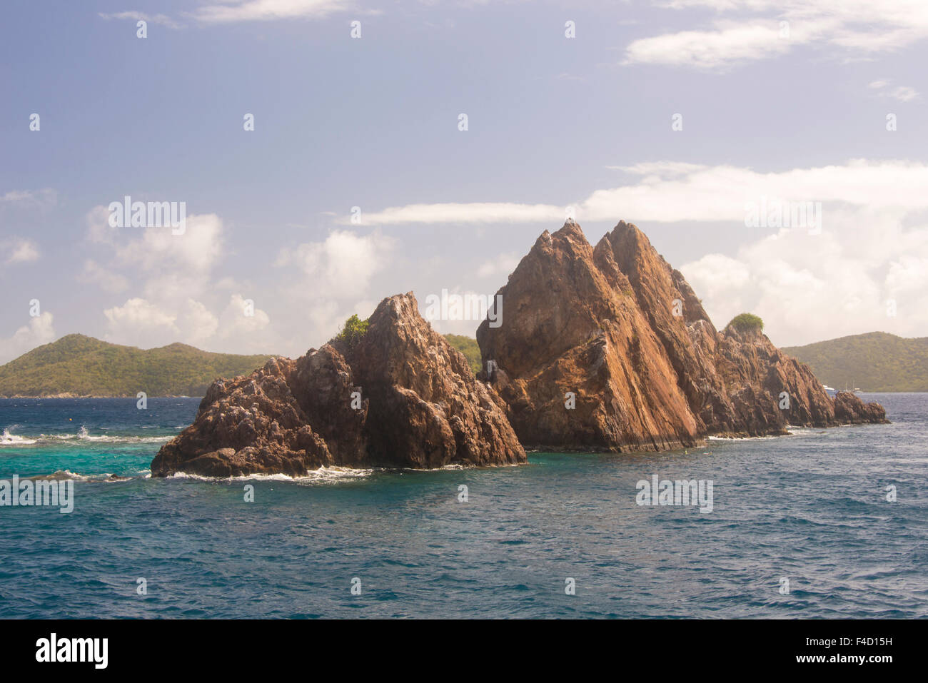 BVI, Norman Island, die Indianer, berühmte Schnorcheln Stätte Stockfoto