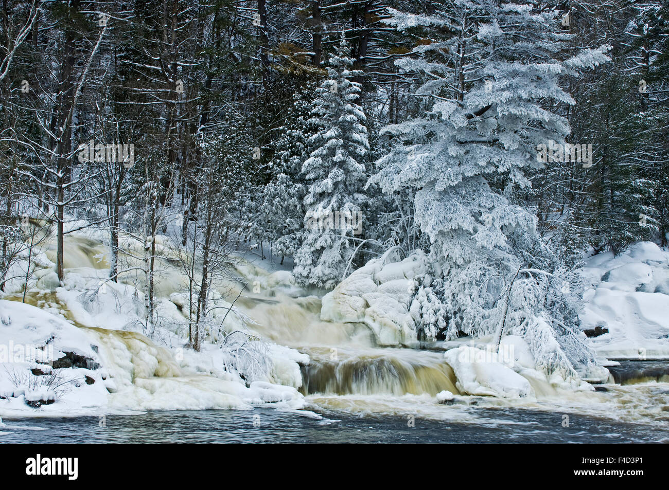 Kanada, Ontario, Wilsons fällt. Wasserfall im Winter. Kredit als: Mike Grandmaison / Jaynes Galerie / DanitaDelimont.com Stockfoto