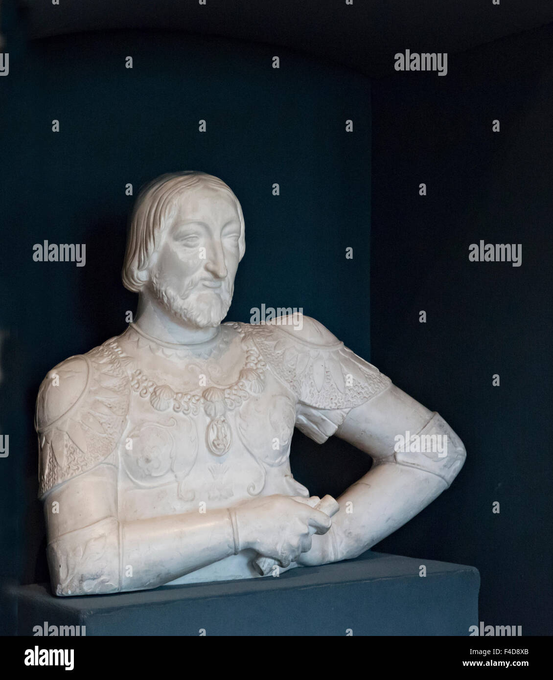 Europa, Frankreich, Loire. Büste von König Francis ich, Freund und Förderer von Leonardo Vinci, in Amboise zu tun. Stockfoto