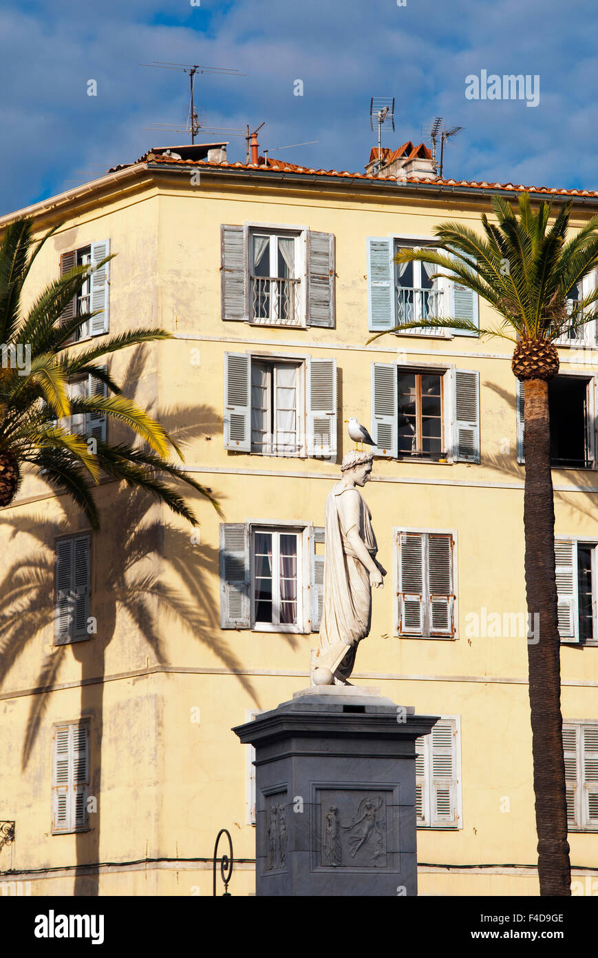 Napoleon-Statue in Piazza di Olmu, Ajaccio, Korsika, Frankreich. Stockfoto