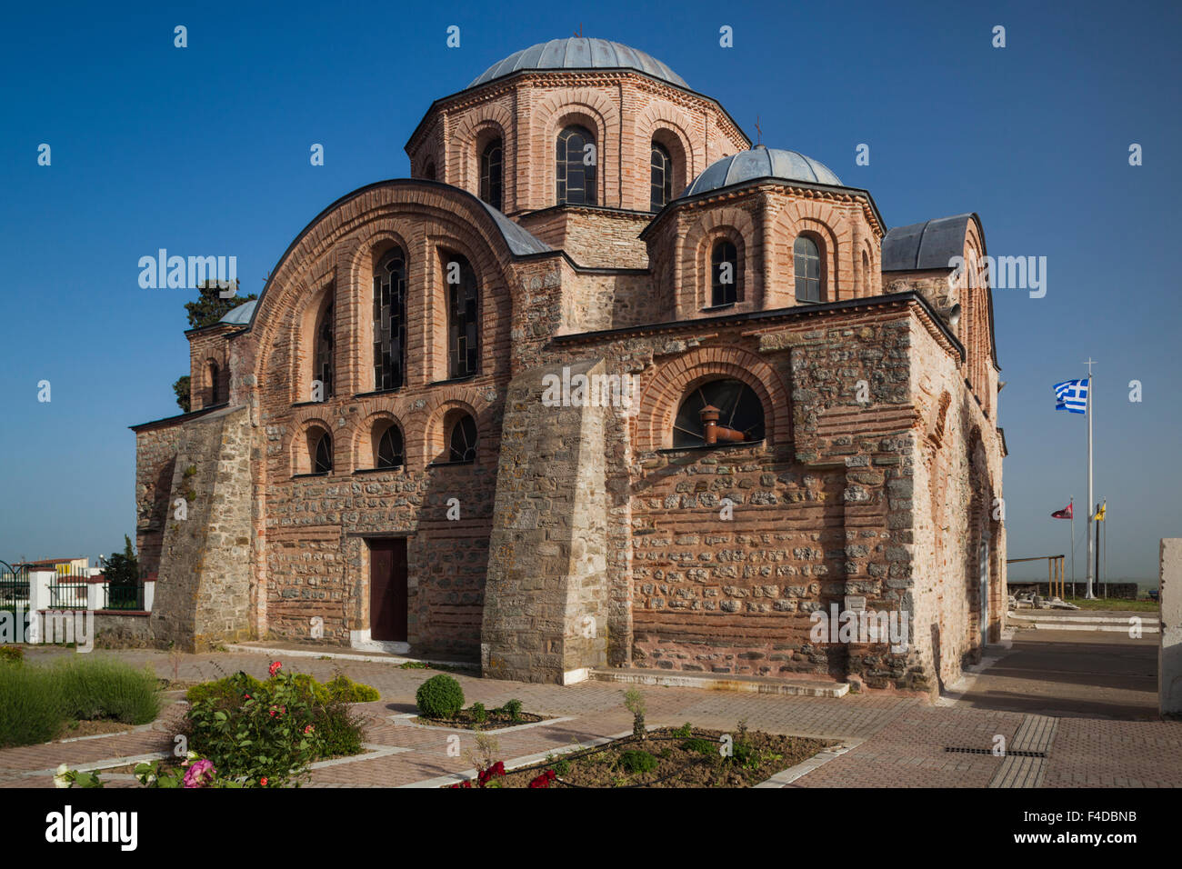 Griechenland, OstMazedonien und Thrace, Feres, Kirche der Panagia Kosmosotira, byzantinische Kirche, erbaut im Jahre 1152 als eine Miniatur der Kirche Agia Sofia in Konstantinopel, außen Stockfoto