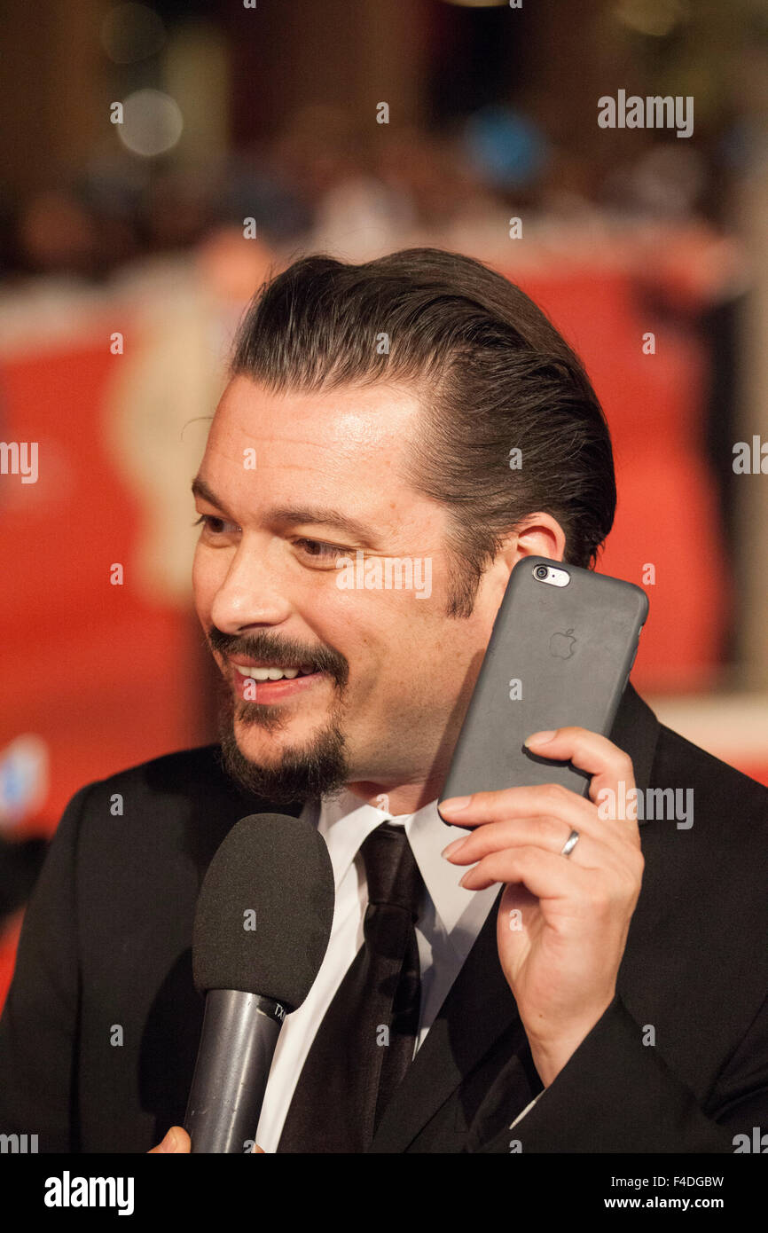 Rom, Italien. 16. Oktober 2015. Regisseur James Vanderbilt auf dem roten Teppich für die Premiere von "Wahrheit" am 10. Rom Film Fest., Roma, Italien, 16.10.15 Kredit: Stephen Bisgrove/Alamy Live News Stockfoto