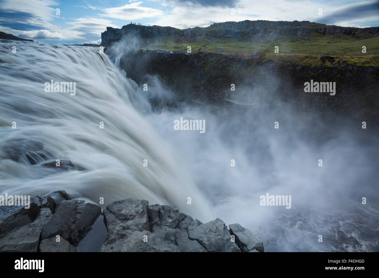 Dettifoss-Wasserfall, Europas größte Volumen fallen, Jokulsargljufur, Nordhurland Eystra, Island. Stockfoto