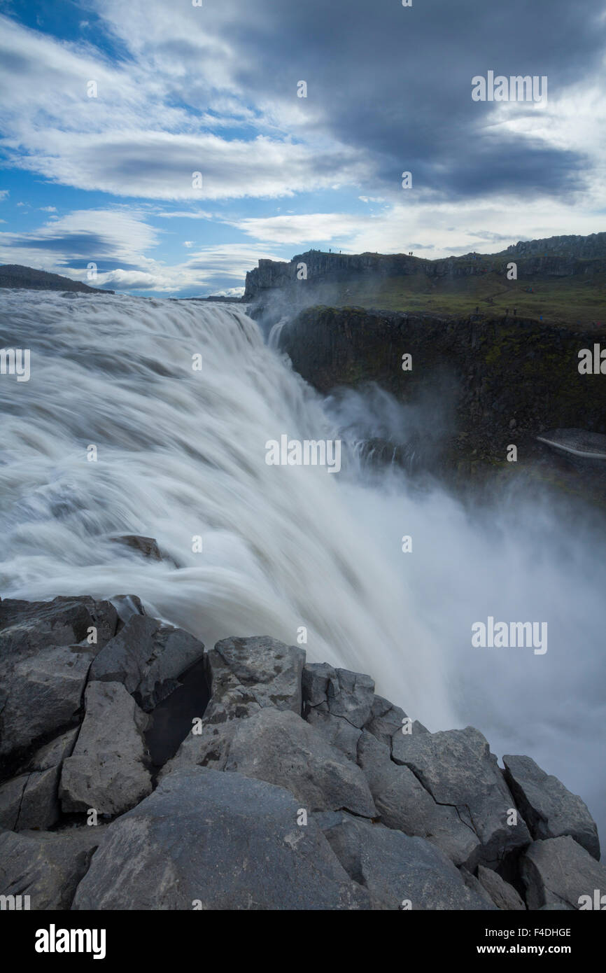 Dettifoss-Wasserfall, Europas größte Volumen fallen, Jokulsargljufur, Nordhurland Eystra, Island. Stockfoto