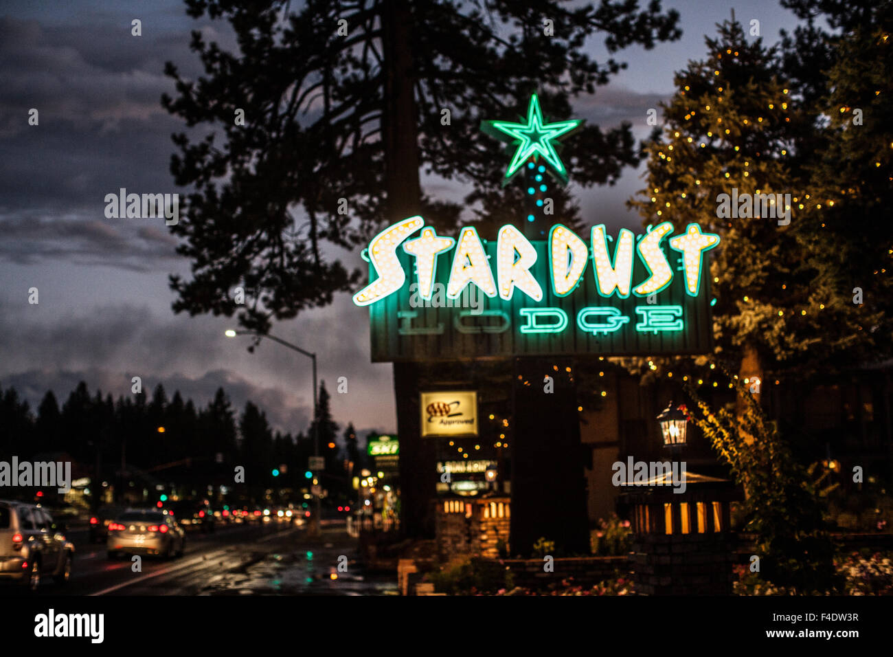 Die Stardust Lodge in Lake Tahoe. Stockfoto