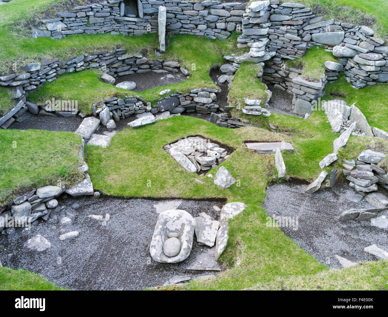 Jarlshof Archaologische Statte Auf Der Schottischen Shetland