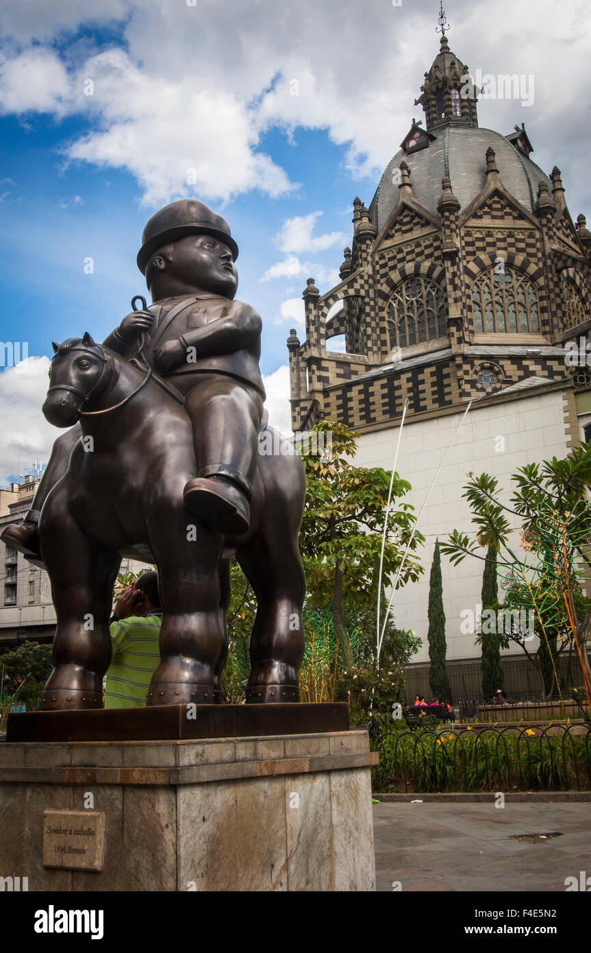 Skulpturen von Fernando Botero. Plaza Fernando Botero. Medellin, Provinz Antioquia. Die industrielle Stadt von Kolumbien Kolumbien. Zeitgenössische Künstler aus Medellin. Stockfoto