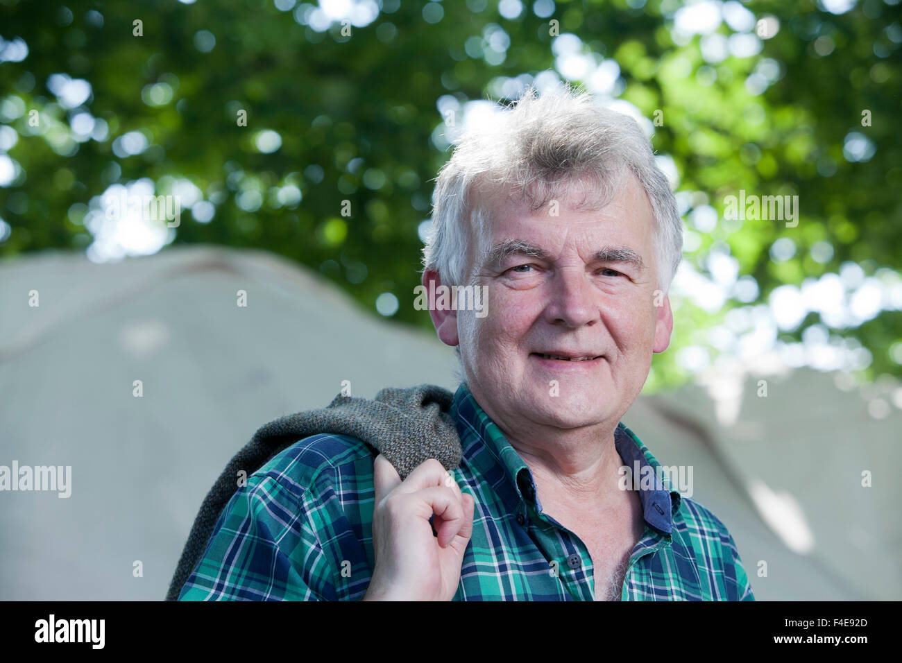 Ken MacLeod, der schottischen Science-Fiction-Schriftsteller und Dichter, das Edinburgh International Book Festival 2015. Edinburgh, Schottland. 23. August 2015 Stockfoto