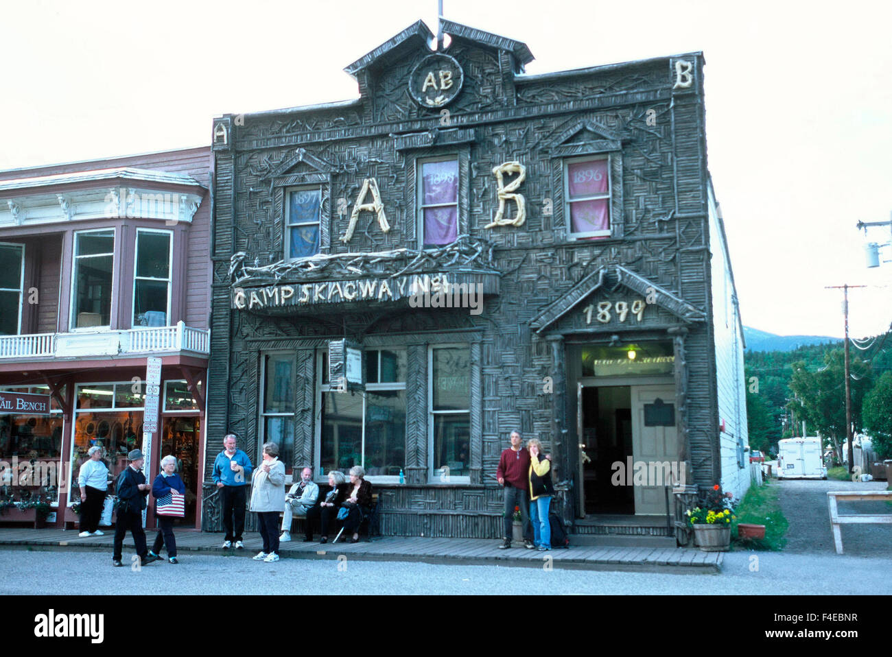 USA, Alaska, Skagway, Arctic Brotherhood Hall, 1899. Stockfoto