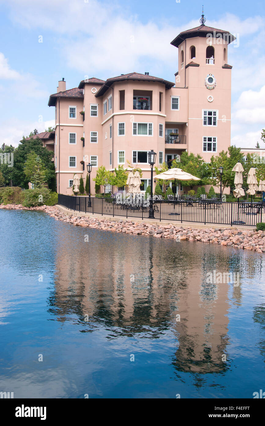 USA, Colorado, Colorado Springs. Broadmoor Resort Cheyenne See. Stockfoto