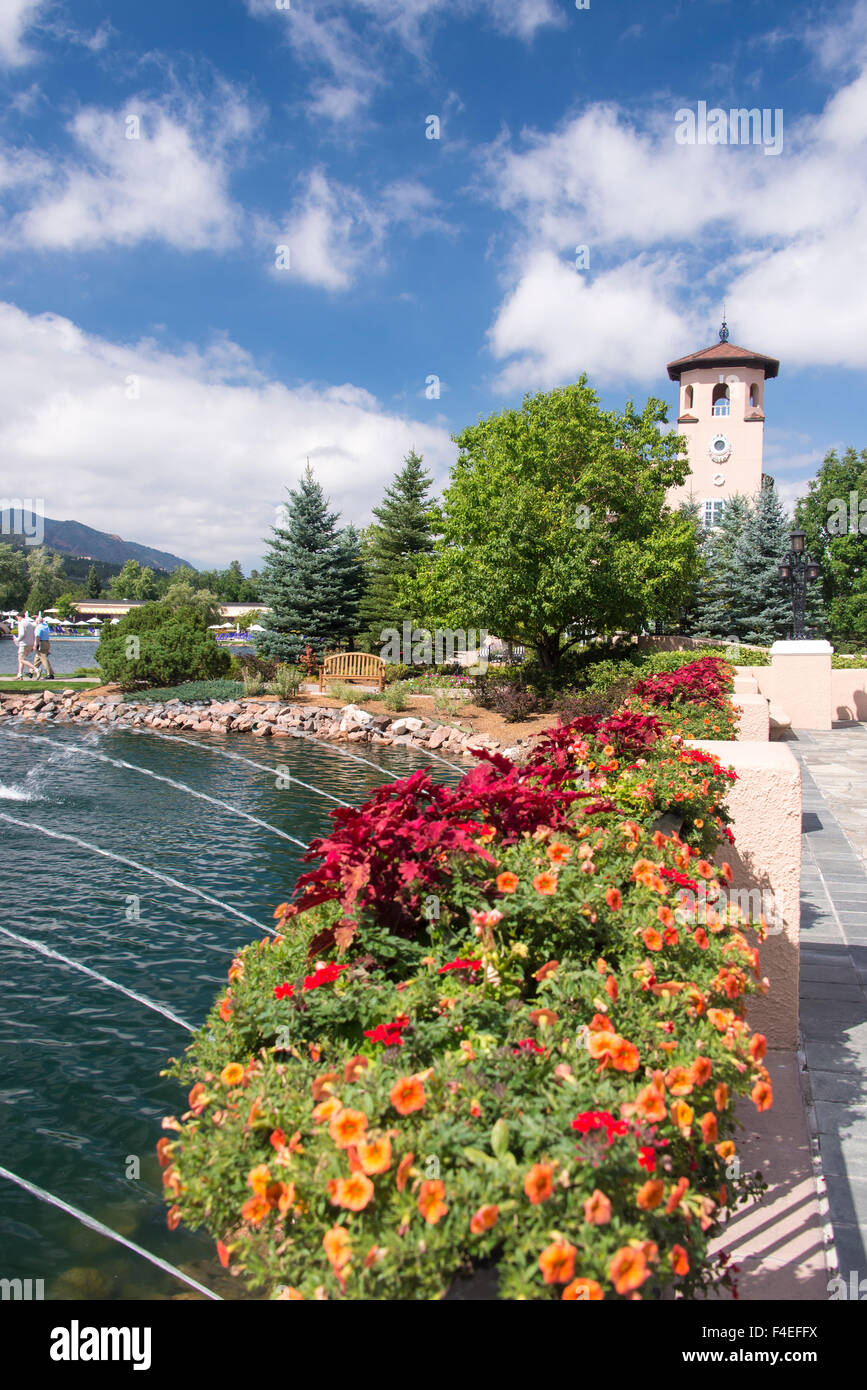 USA, Colorado, Colorado Springs. Broadmoor Resort Cheyenne See. Stockfoto