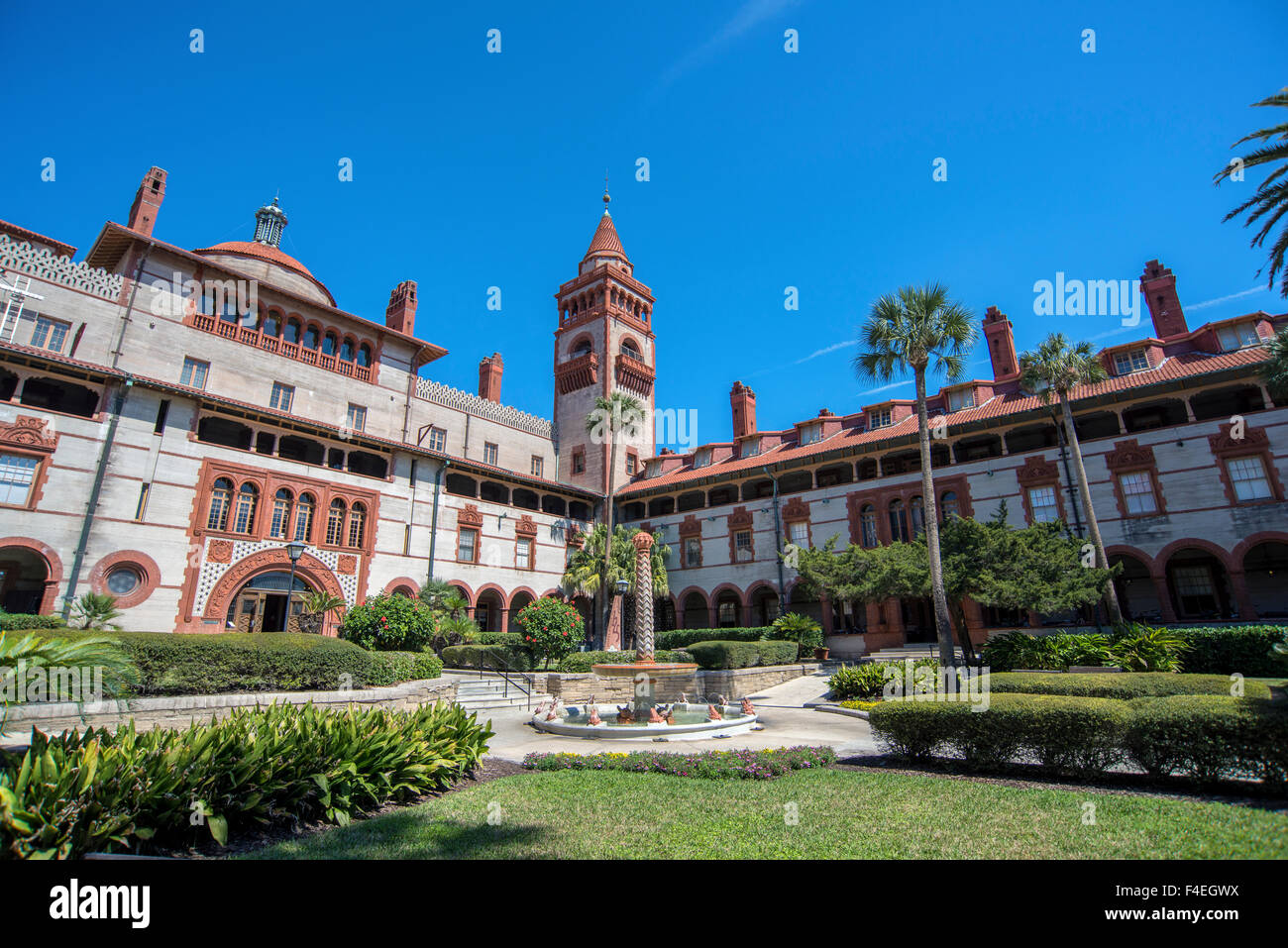 USA, Florida, St. Augustine, Hotel Ponce de Leon, Flagler College (großformatige Größen erhältlich). Stockfoto