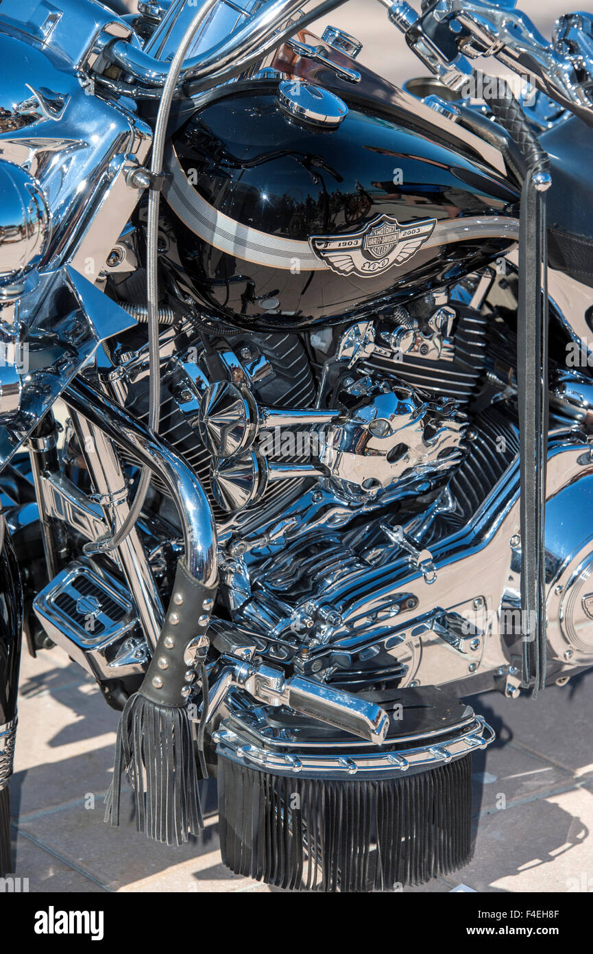 USA, Florida, Daytona Beach, Harley Davidson Motorrad, Bike Week. Stockfoto