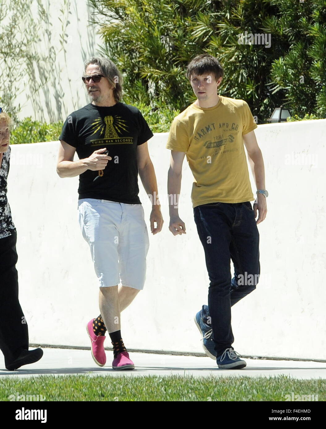 Gary Oldman und seine Familie Kopf zu wenig Dom zum Abendessen Los Feliz mit: Gary Oldman Where: Los Angeles, California, Vereinigte Staaten von Amerika bei: 15. August 2015 Stockfoto