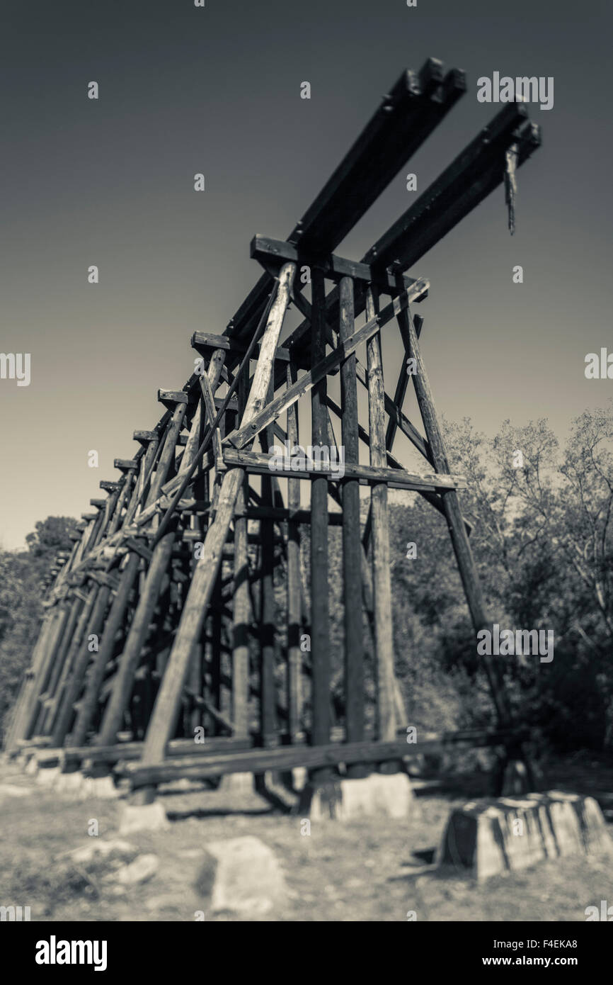 Georgia, Athen, das Gemurmel Trestle, Eisenbahn 1880 Bock auf Rock Gruppe REM Debütalbum Murmur vorgestellten Stockfoto