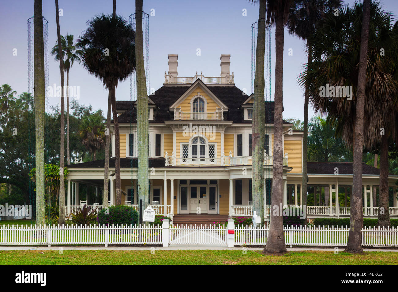 USA, Florida, Golf-Küste, Fort Myers, Burroughs Haus und Gärten, historischen Haus. Stockfoto