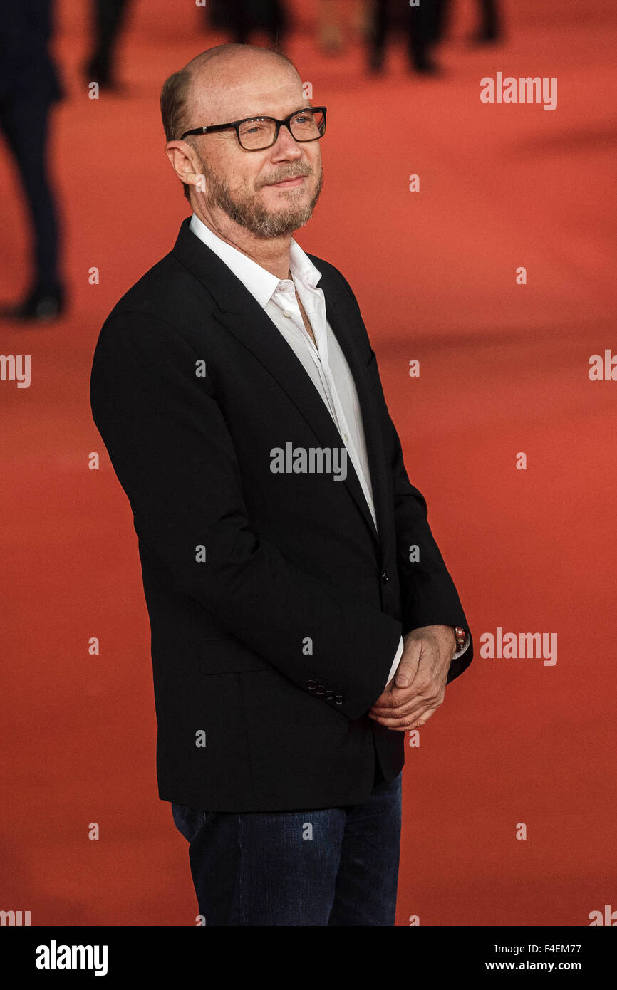 Rom, Italien. 16. Oktober 2015. Kanadischer Regisseur Paul Haggis geht der rote Teppich für die Premiere von "Wahrheit" während der 10. Rom Film Fest im Auditorium Parco della Musica in Rom. "Wahrheit" ist eine amerikanische politische Doku-Drama Film geschrieben und unter der Regie von James Vanderbilt. © Giuseppe Ciccia/Pacific Press/Alamy Live-Nachrichten Stockfoto