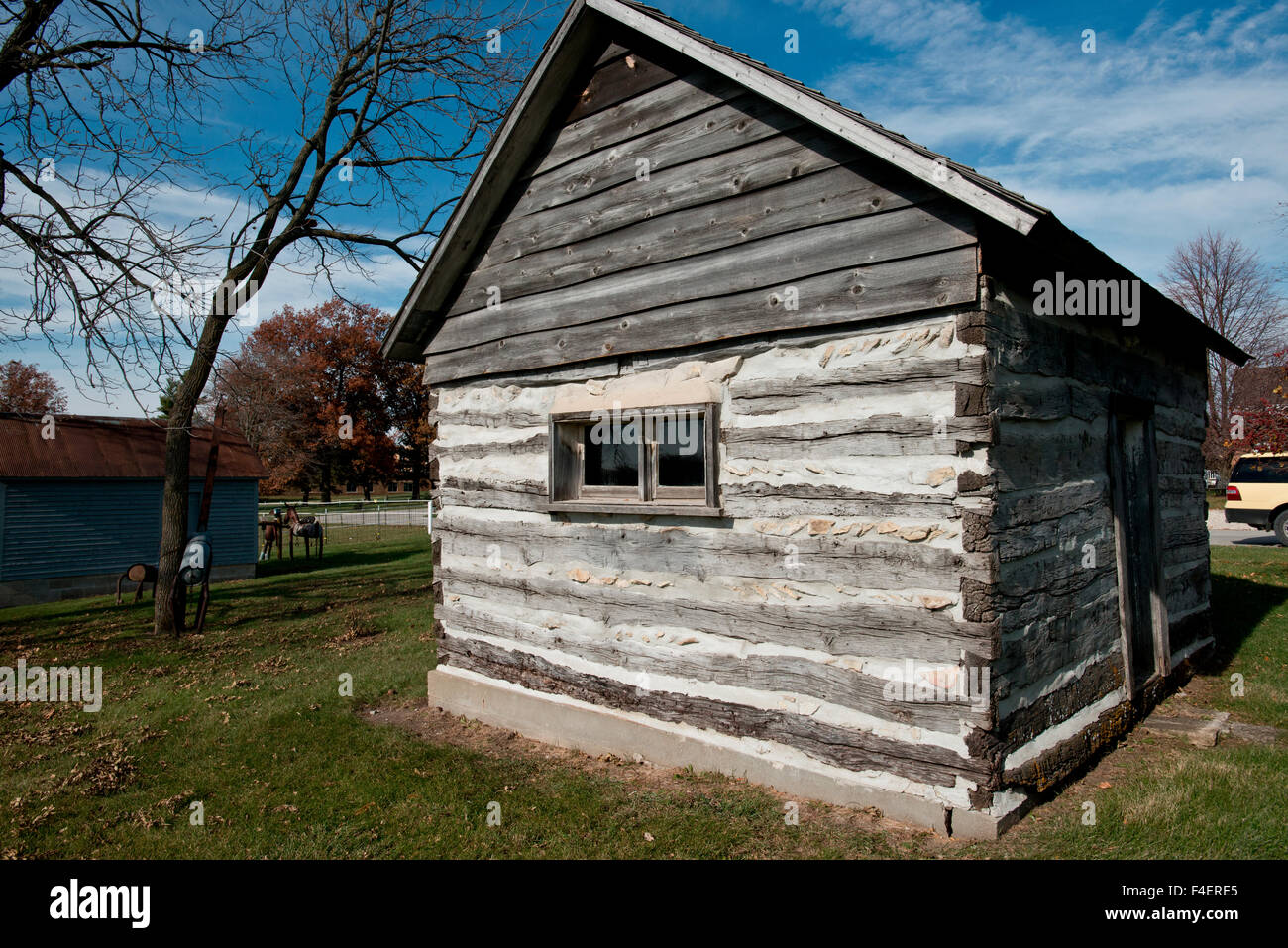 USA, Iowa, Winterset. Melden Sie sich angenehme Ansicht Post Office, Webster Township (großformatige Größen erhältlich). Stockfoto