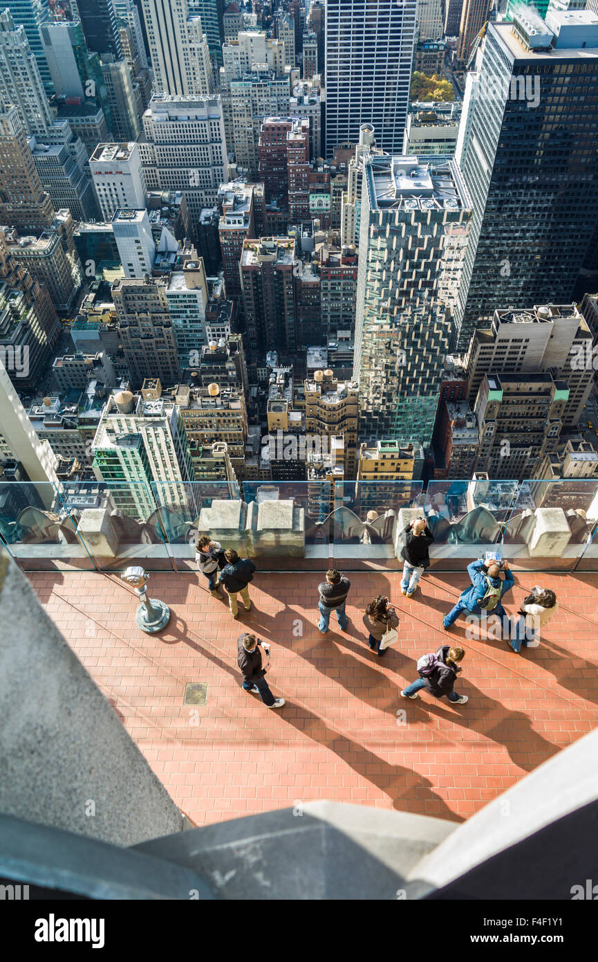USA, New York, New York City, Manhattan Blick von oben auf die 30 Rock Aussichtsplattform Stockfoto