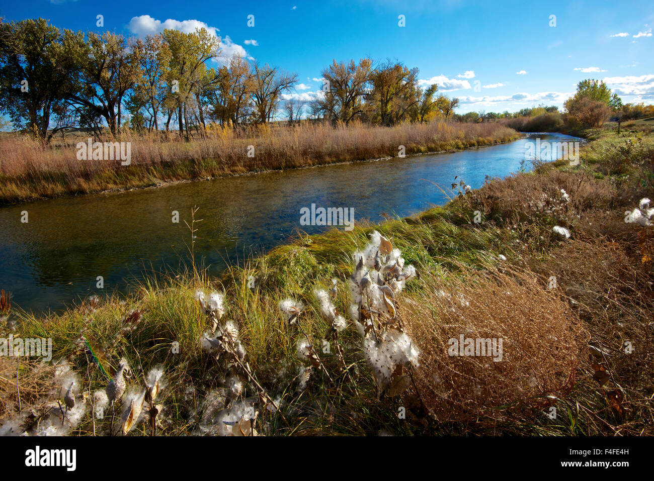 Laramie River mündet die Platt-River in Wyoming und ist die Website von Fort Laramie, ein wichtiger Haltepunkt auf den Oregon und Kalifornien Loipen. (Großformatige Größen erhältlich) Stockfoto