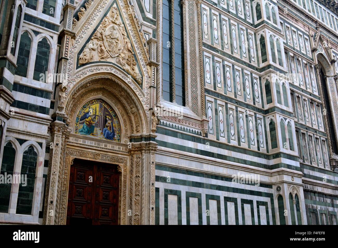 Das äußere der Kathedrale Santa Maria dei Fiore, der Dom in Florenz, Italien Stockfoto