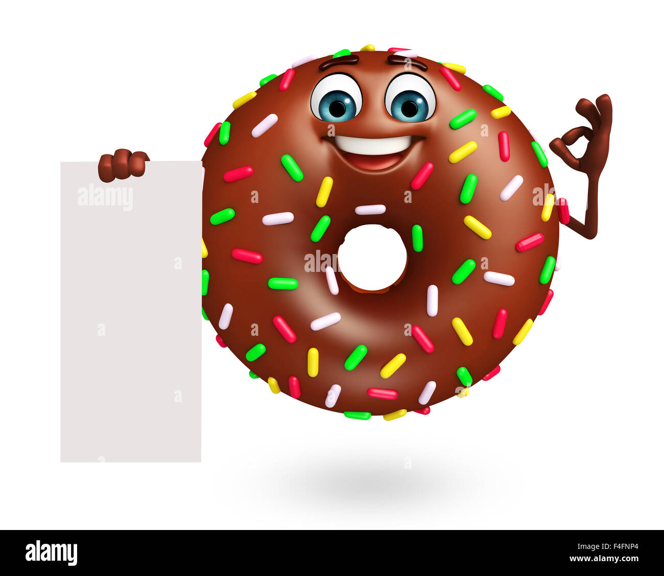 3D gerenderte Darstellung der Na-Cartoon-Figur Stockfoto