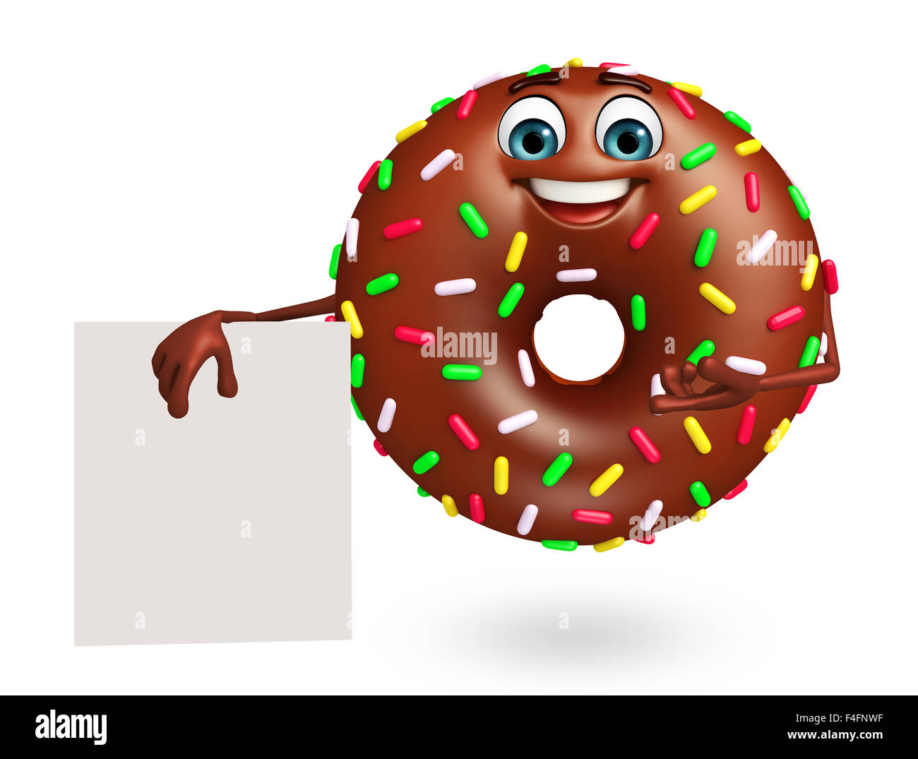 3D gerenderte Darstellung der Na-Cartoon-Figur Stockfoto